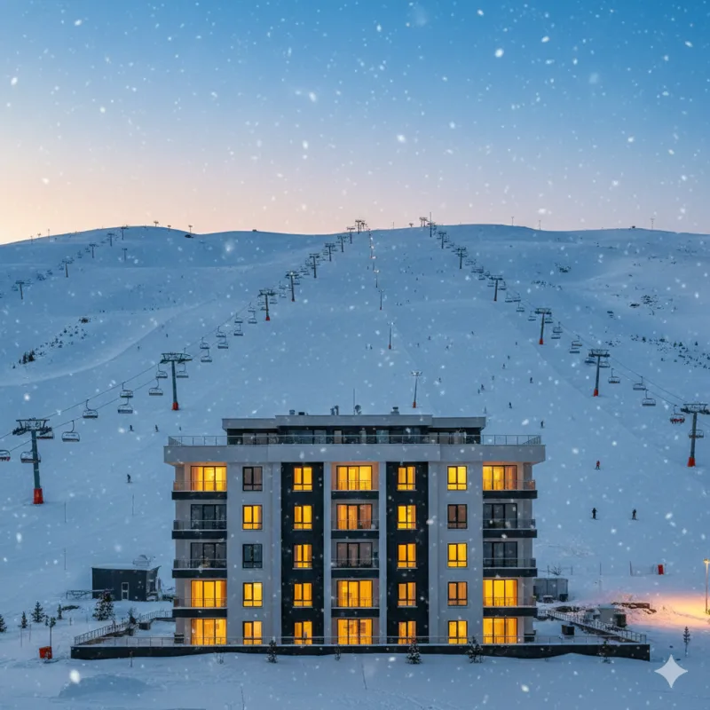 Palandöken Kayak Merkezi Yakınında Yatırımlık Daire
