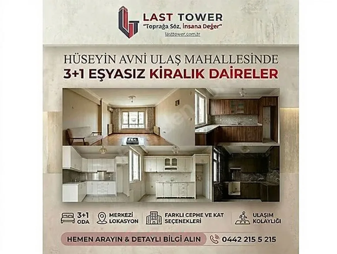 ERZURUM KİRALIK MERKEZİ ISITMALI 3+1 DUBLEKS | 165M² PALANDÖKEN - Erzurum / Palandöken / Hüseyin Avni Ulaş Mh. Dubleks