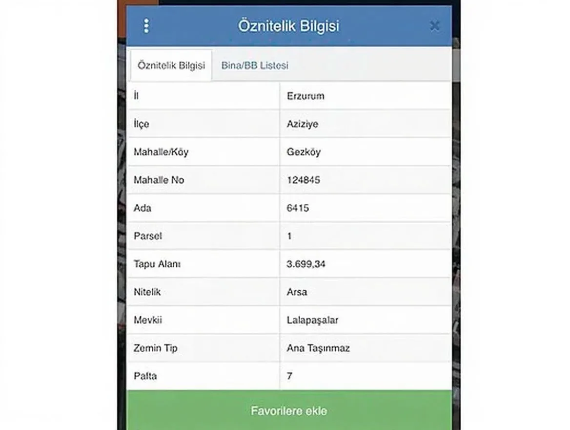 ERZURUM SATILIK ARSA 3699M² AZIZIYE GEZKÖY