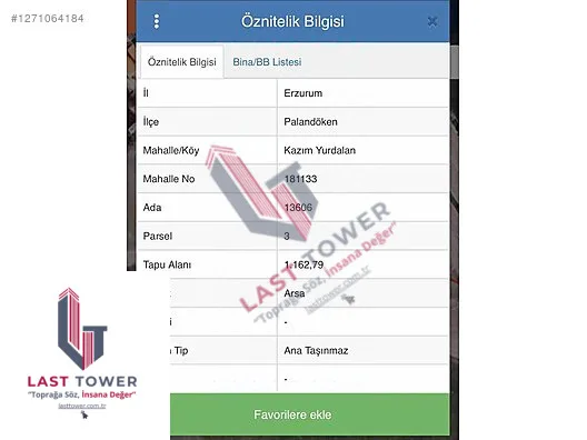 ERZURUM KAT KARŞILIĞI ARSA | PALANDÖKEN 1162M² - Fotoğraf 5