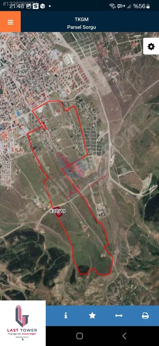 13183M² SATILIK ARSA ERZURUM PALANDÖKEN - Fotoğraf 3