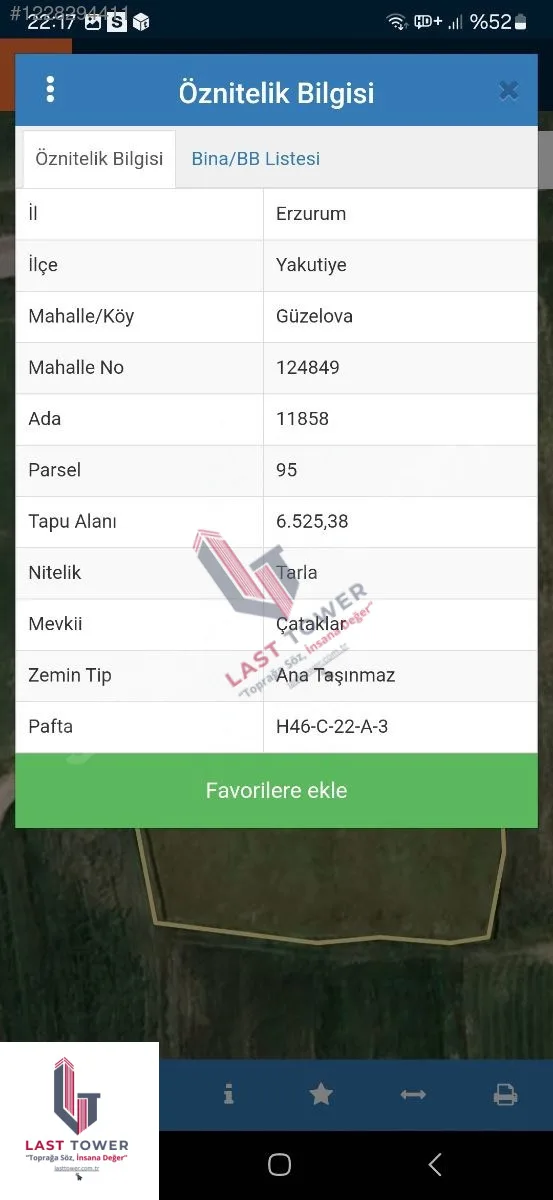 6525M² SATILIK ARSA ERZURUM YAKUTIYE - Fotoğraf 3