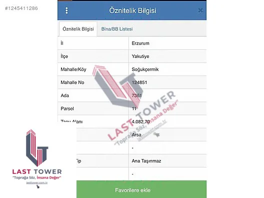 4082M² SATILIK ARSA ERZURUM YAKUTIYE - Fotoğraf 6