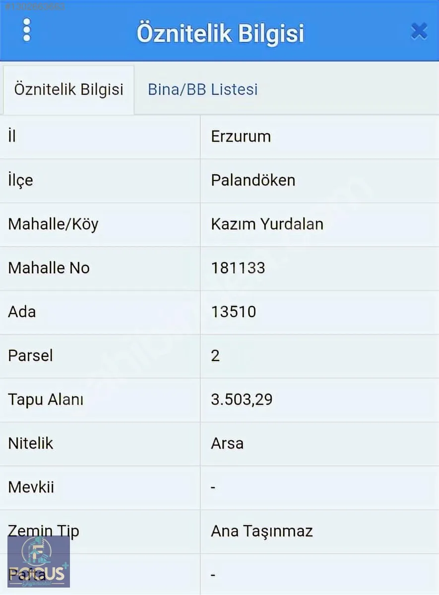 ERZURUM SATILIK ARSA 875M² PALANDÖKEN ABDURRAHMAN GAZI MAH. - 2