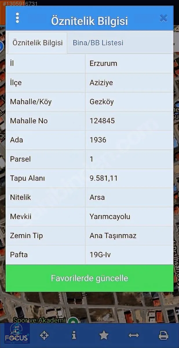 160M² SATILIK ARSA ERZURUM AZIZIYE - 1