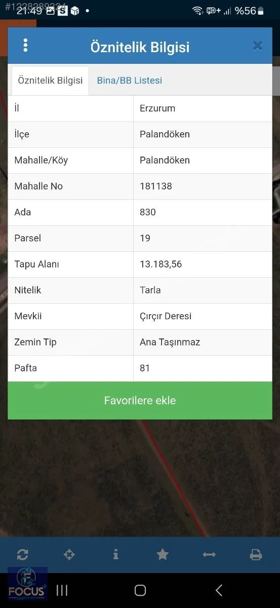 ERZURUM PALANDÖKEN SATILIK ARSA 13183M² TARLA İMARLI - 2