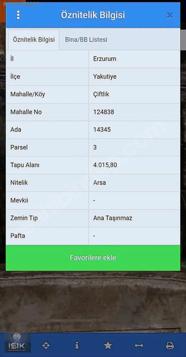 ERZURUM SATILIK ARSA 4015M² YAKUTIYE ÇIFTLIK MH. - 2