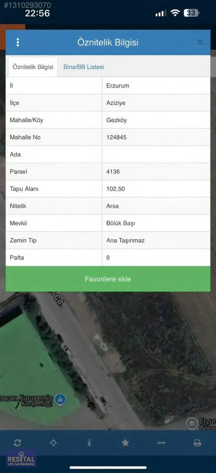 ERZURUM SATILIK ARSA | AZIZIYE 100M² - 1