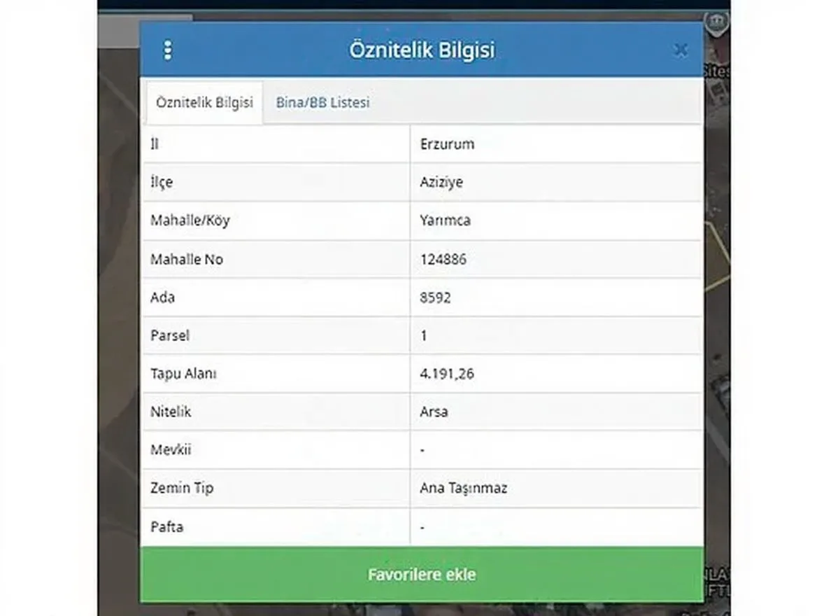 SATILIK ARSA ERZURUM/AZIZIYE ★ 158M² KONUT İMARLI - 2
