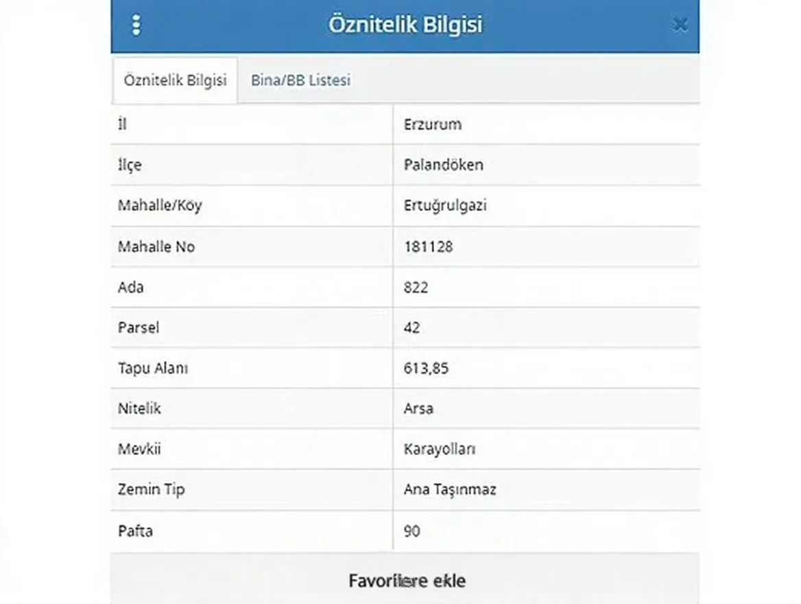 613M² SATILIK ARSA ERZURUM PALANDÖKEN - Fotoğraf 11