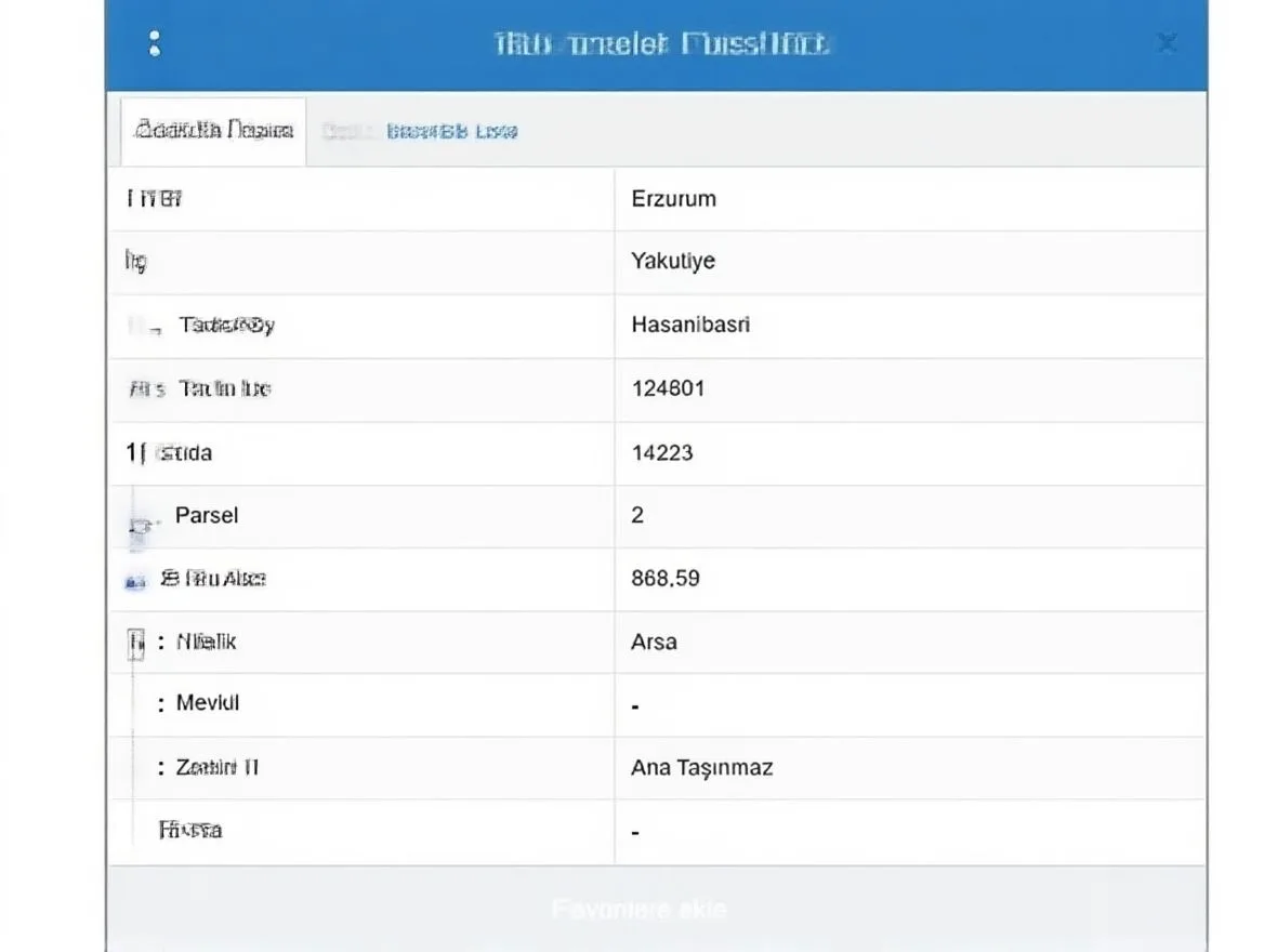 ERZURUM YAKUTIYE SATILIK ARSA 869M² TICARI + KONUT İMARLI - 2