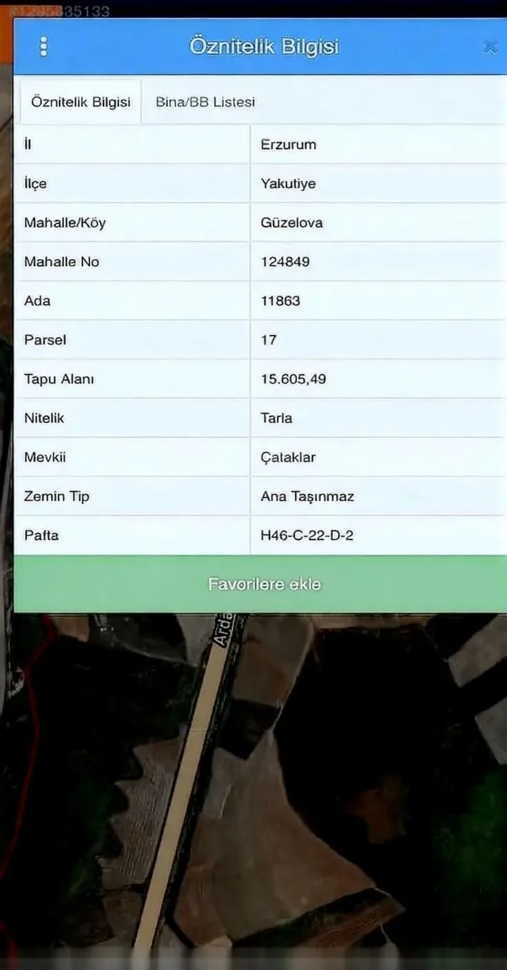 ERZURUM SATILIK ARSA | YAKUTIYE 15607M² - 2