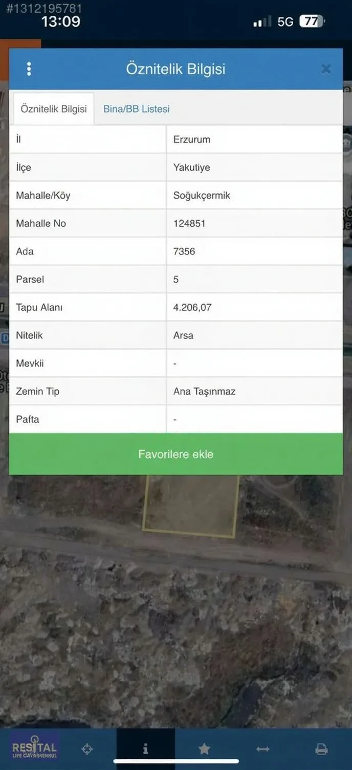 4206M² SATILIK ARSA ERZURUM YAKUTIYE - 4